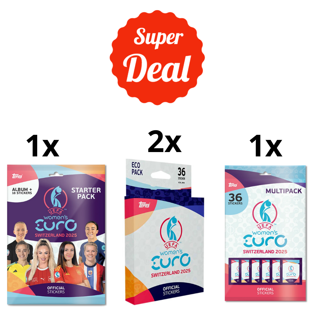 Topps Euro Women 2025 Super Deal – Starterpack + Multipack + 2x Blister – Slechts €25!