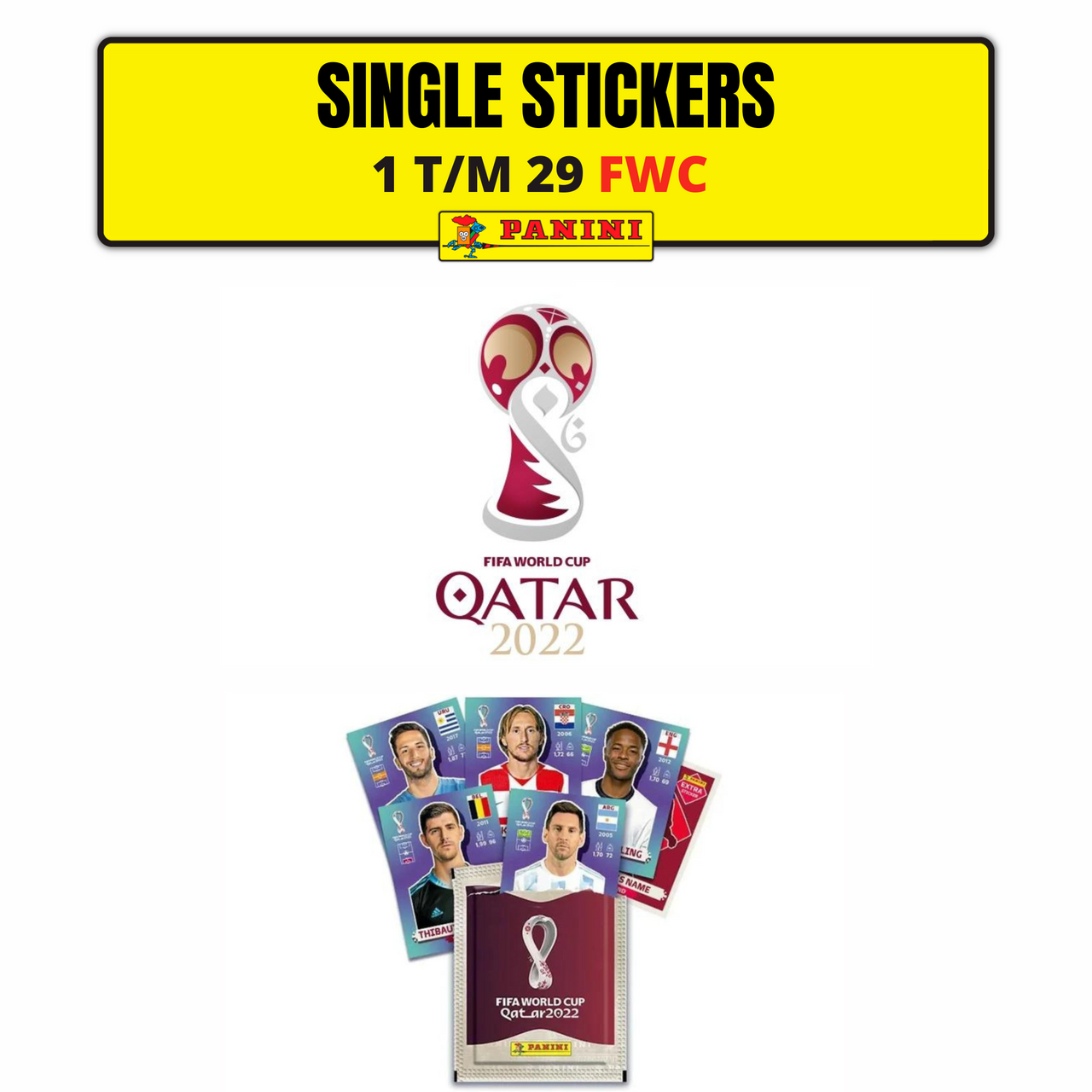 FWC 1 t/m 29 - PANINI FIFIA QATAR 2022