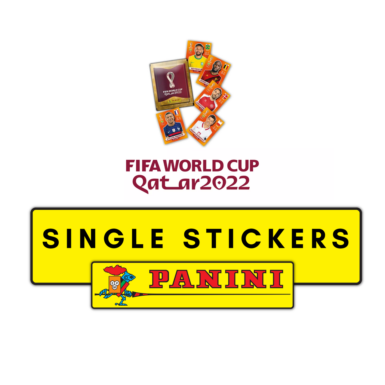 Panini Qatar Single Stickers - Orange Stickers