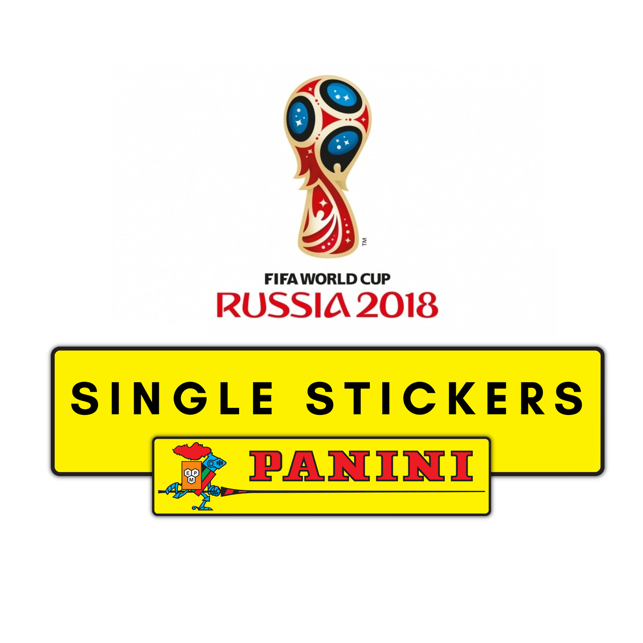 panini Russia 2018 singe stickers 