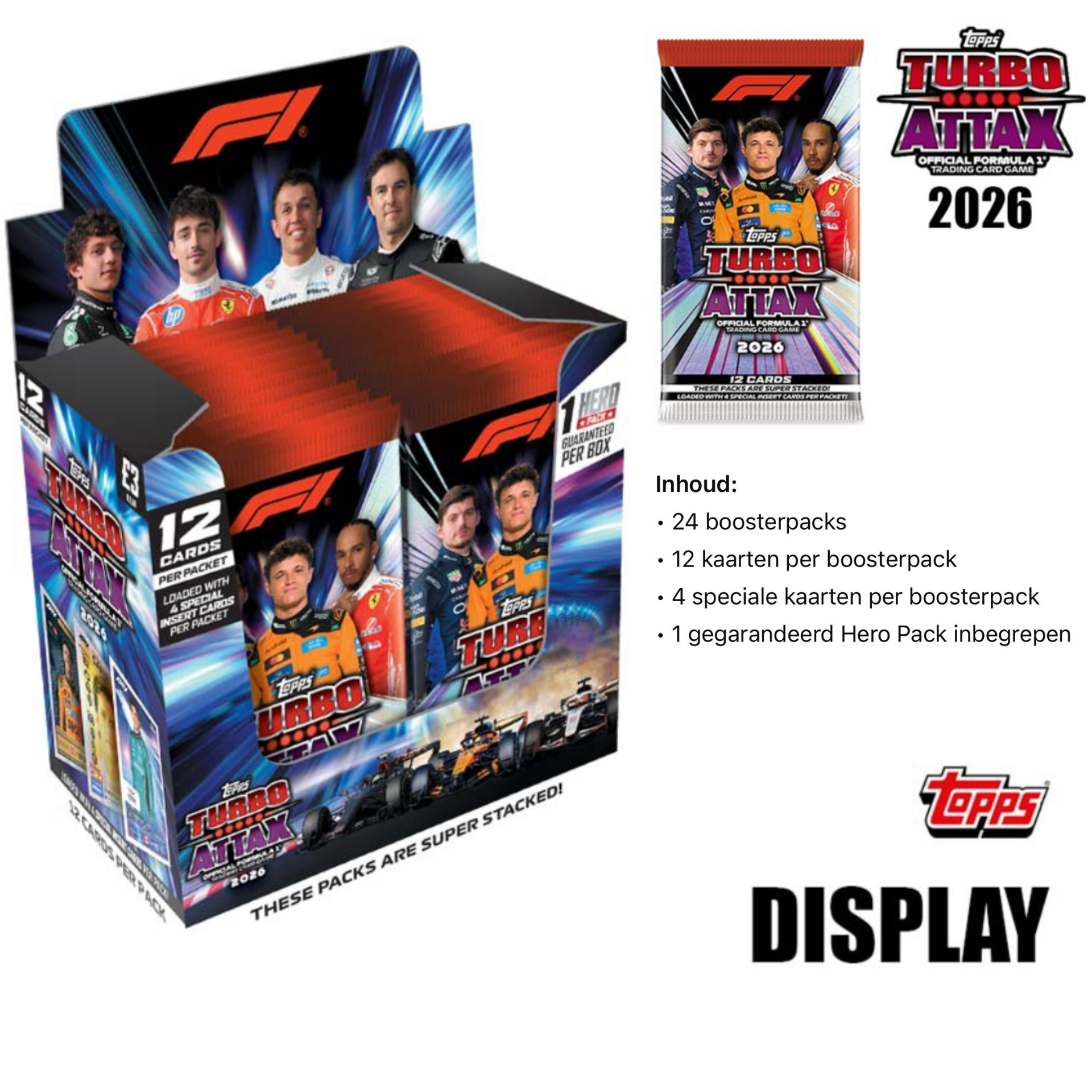Topps Turbo Attax 2026 Display – 24 Booster Pack