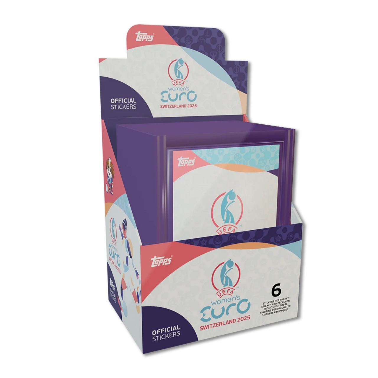 Topps UEFA Women’s Euro 2025 Sticker Display 50 Packs