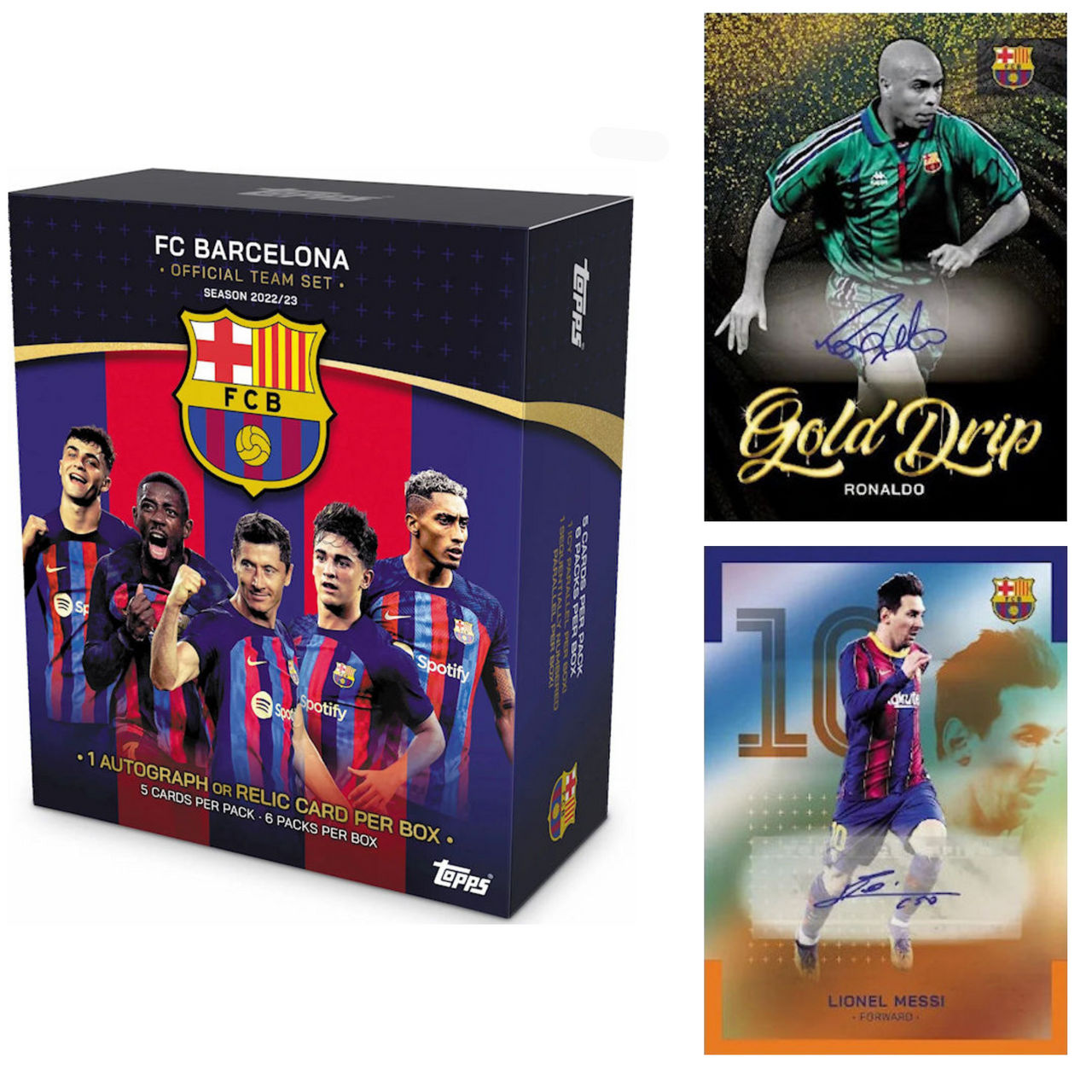 FC Barcelona Team Set 2022/23 – Topps 30 kaarten, incl. 1 Autograph of Relic Card