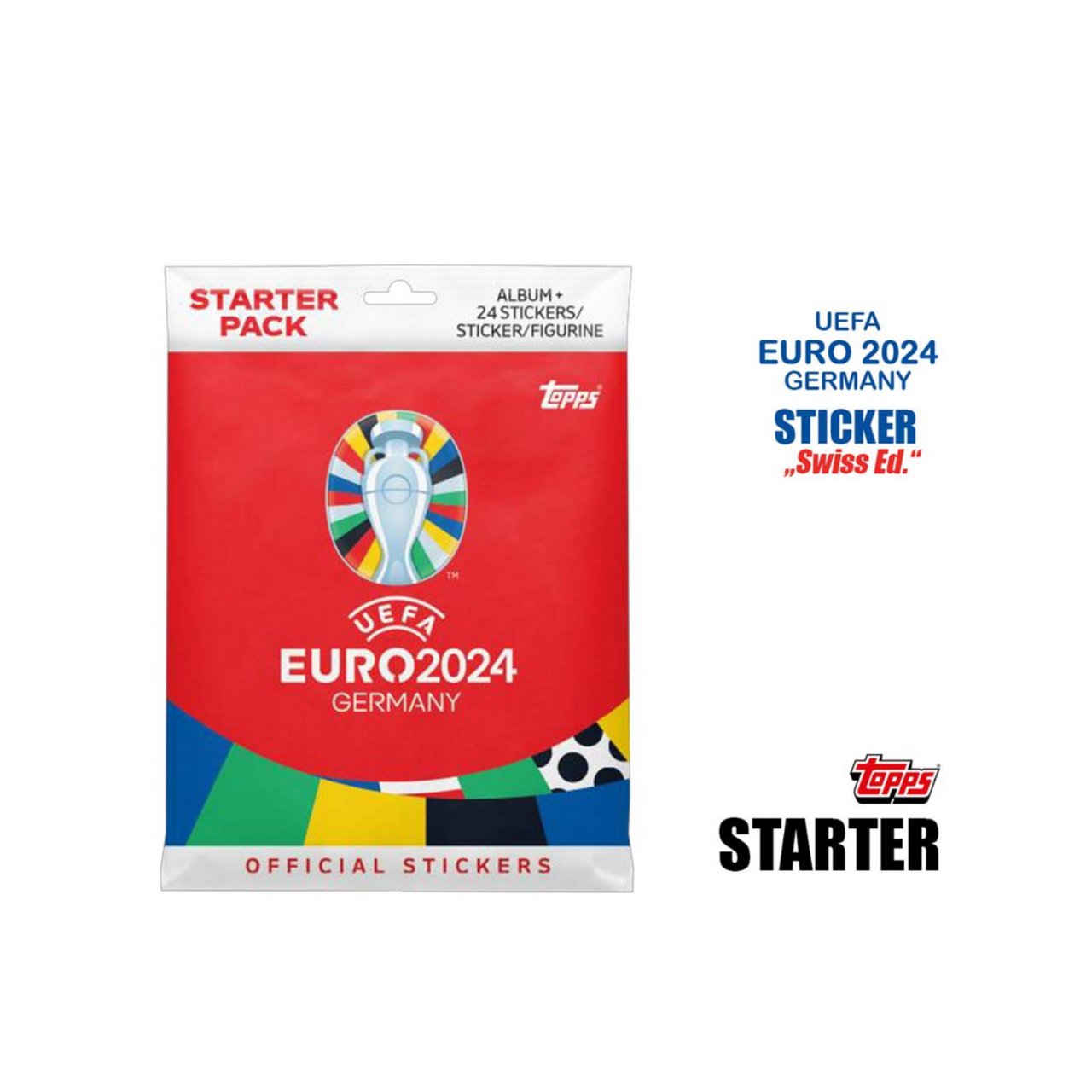 UEFA euro 2024 Sticker Swiss Version Starter Set + 24 Stickers 