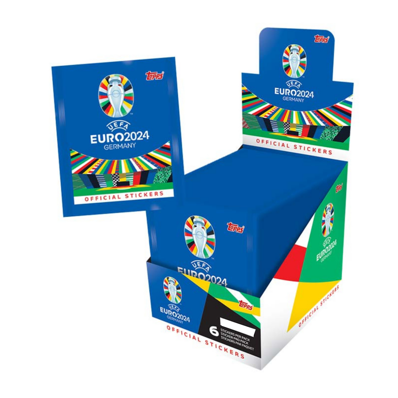 Topps - UEFA Euro 2024 Sticker Display 50 Packs