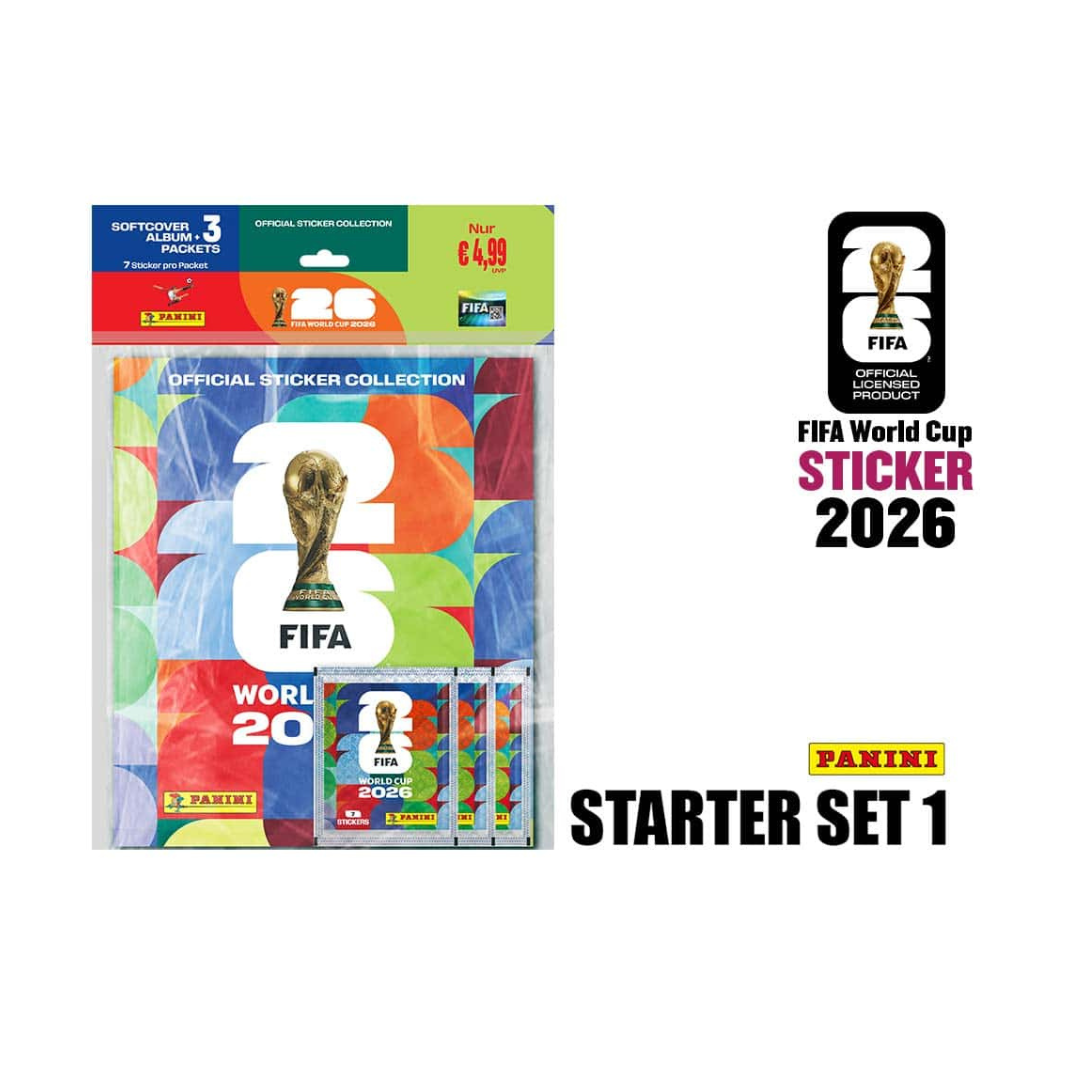 Panini FIFA World Cup 2026 Starter Set 1 – Softcover Album + 3 Pakjes (21 Stickers) – Officiële WK 2026 Collectie (Pre-order)