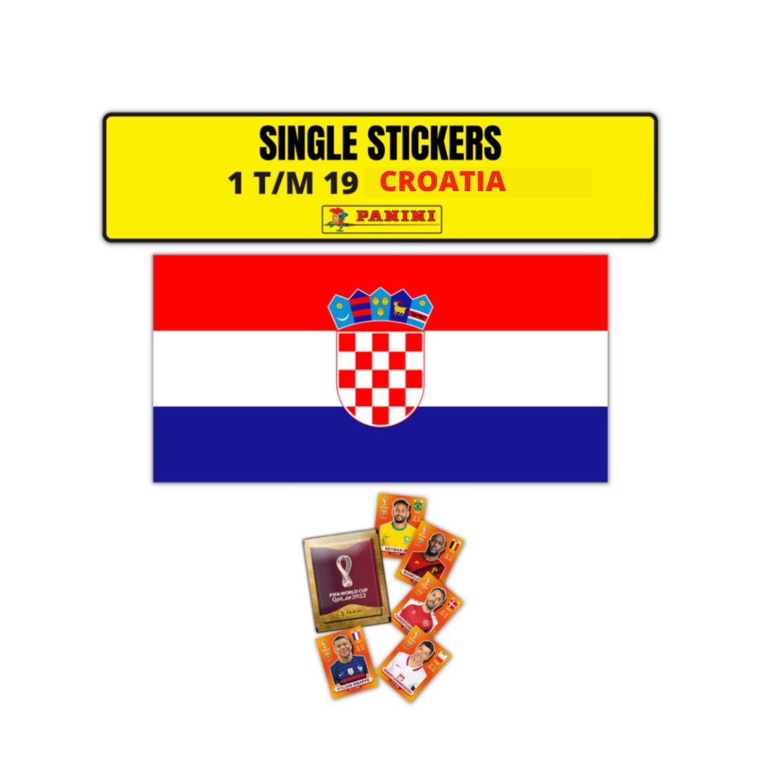 EAM CROATIA ORANGE SINGLE STICKERS - PANINI FIFIA QATAR 2022  Alt-tekst bewerken