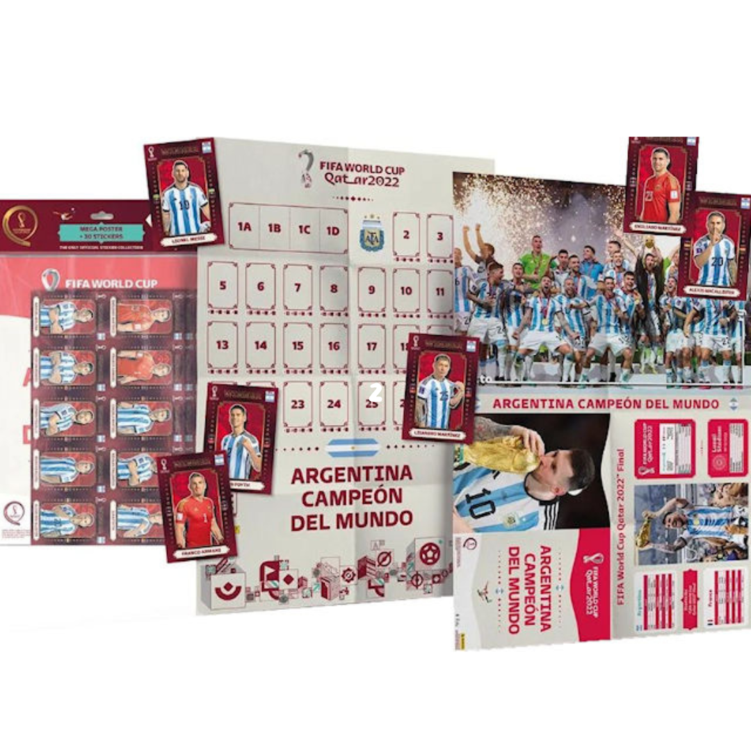 Panini FIFA World Cup Qatar 2022 Argentina World Champion Official Stickers Messi set