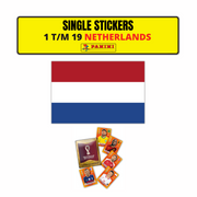 TEAM NETHERLANDS ORANGE SINGLE STICKERS - PANINI FIFIA QATAR 2022