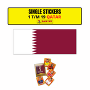 TEAM QATAR ORANGE STICKERS - PANINI FIFIA QATAR 2022