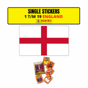 TEAM ENGLAND ORANGE SINGLE STICKERS - PANINI FIFIA QATAR 2022
