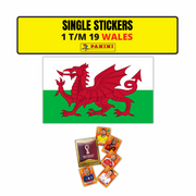 TEAM WALES ORANGE SINGLE STICKERS - PANINI FIFIA QATAR 2022