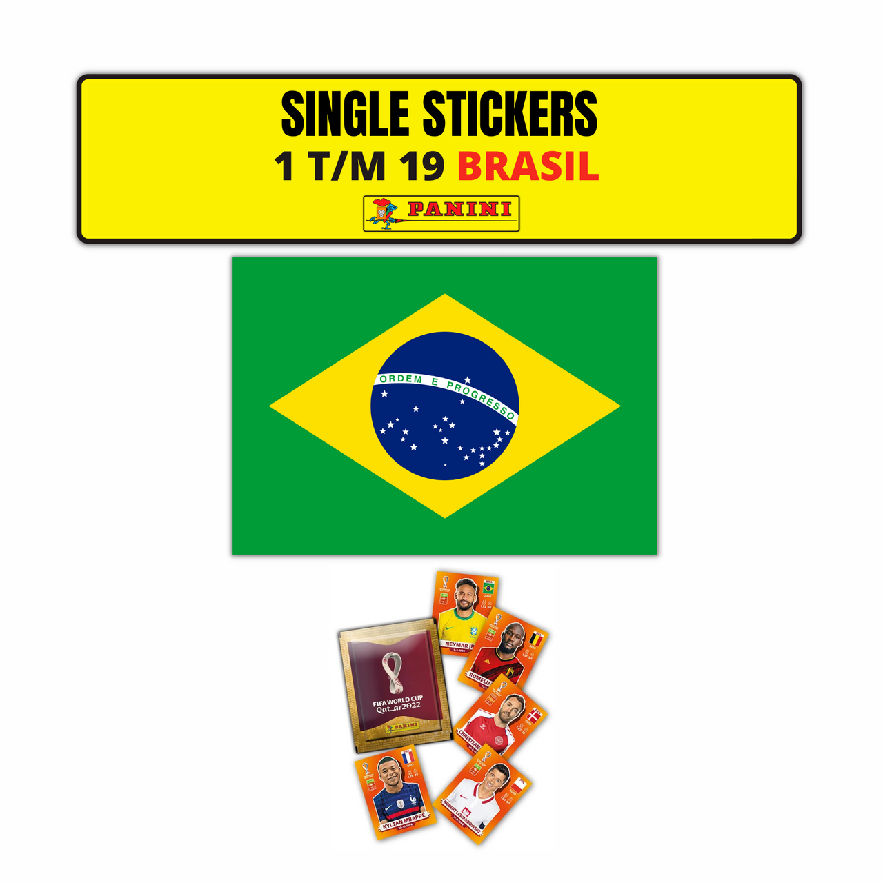 TEAM BRASIL SINGLE STICKERS - PANINI FIFIA QATAR 2022