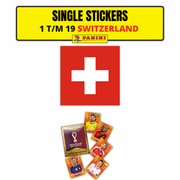 TEAM SWITZERLAND ORANGE SINGLE STICKERS - PANINI FIFIA QATAR 