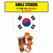 TEAM KOREA ORANGE SINGLE STICKERS - PANINI FIFIA QATAR 2022