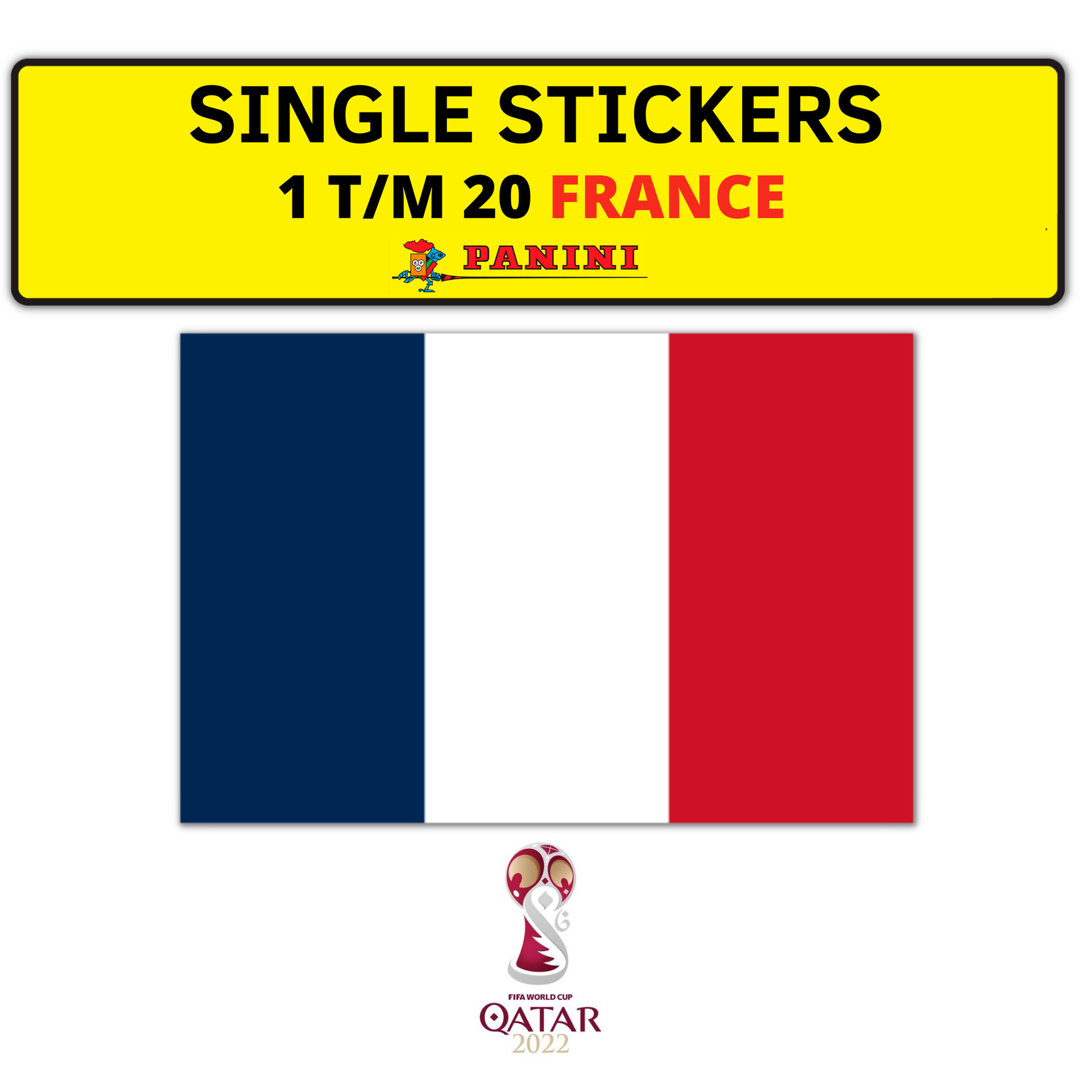 PANINI FIFIA WORLD CUP QATAR 2022 STICKERS FRANCE  Alt-tekst bewerken