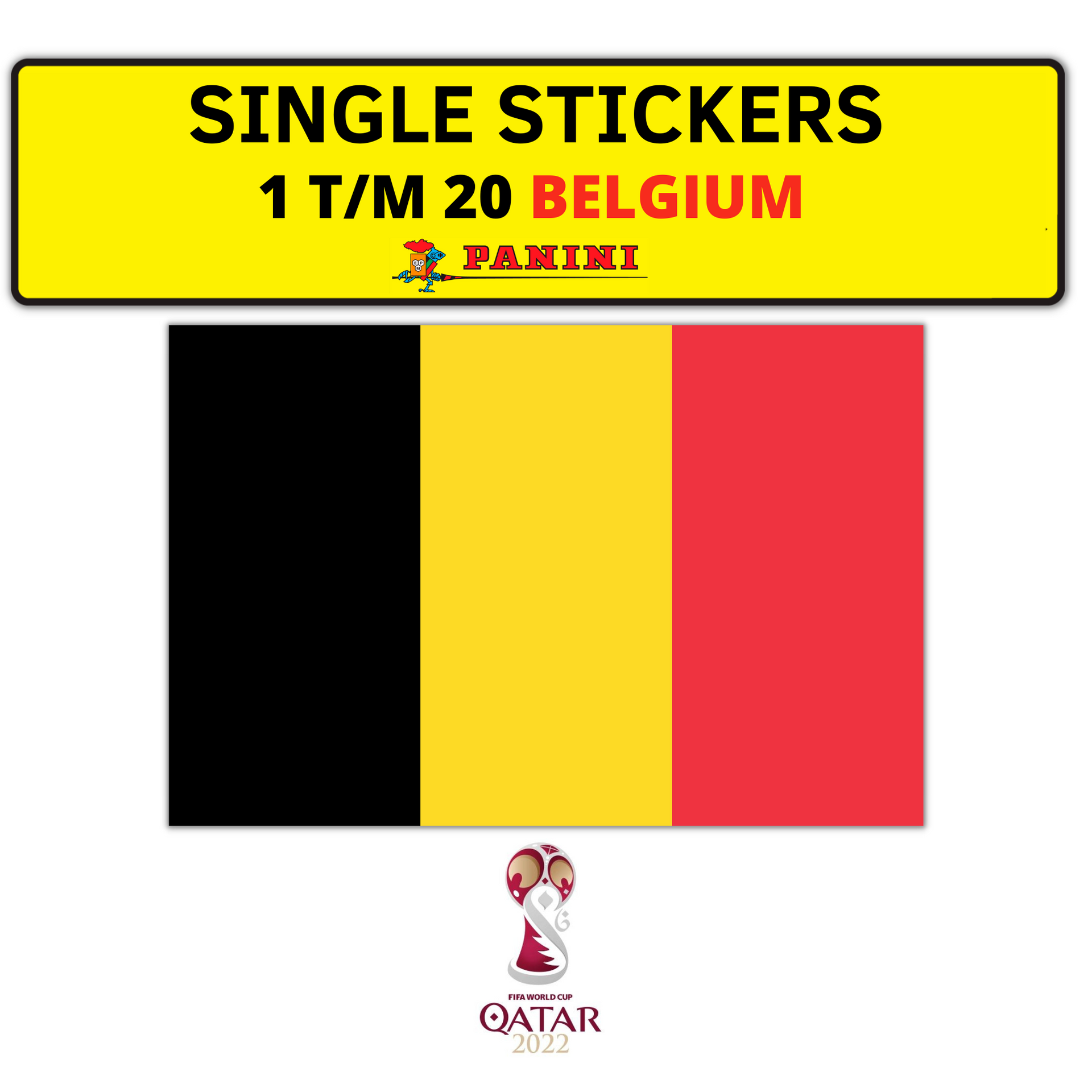 PANINI FIFIA WORLD CUP QATAR 2022 STICKER BELGIUM