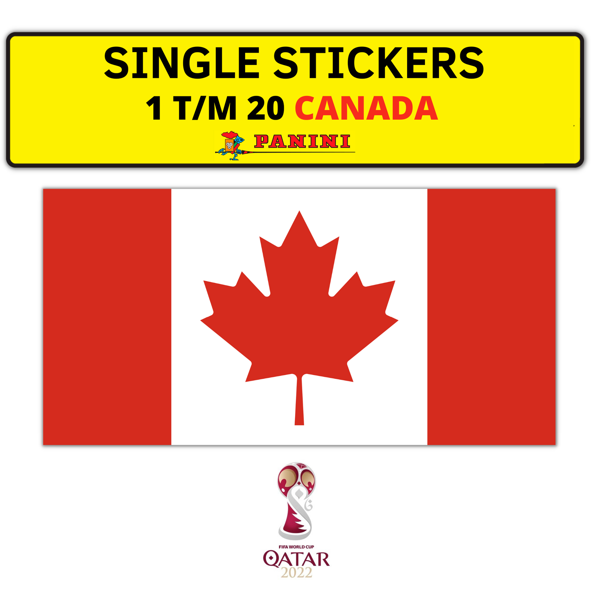 PANINI FIFIA WORLD CUP QATAR 2022 STICKERS CANADA