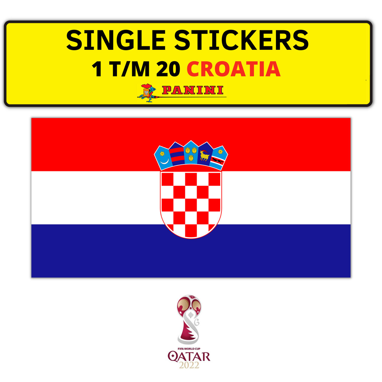 PANINI FIFIA QATAR WORLD CUP 2022 STICKER KROATIE CROATIA