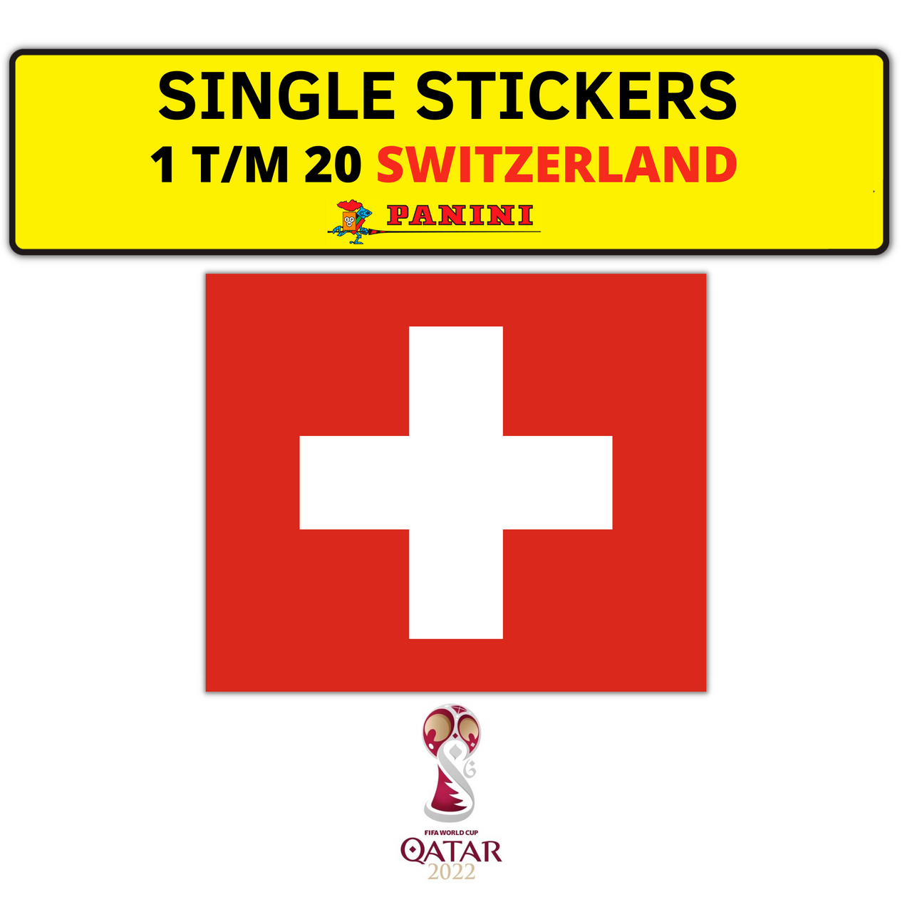 PANINI FIFIA WORLD CUP QATAR 2022 STICKERS SWITZERLAND