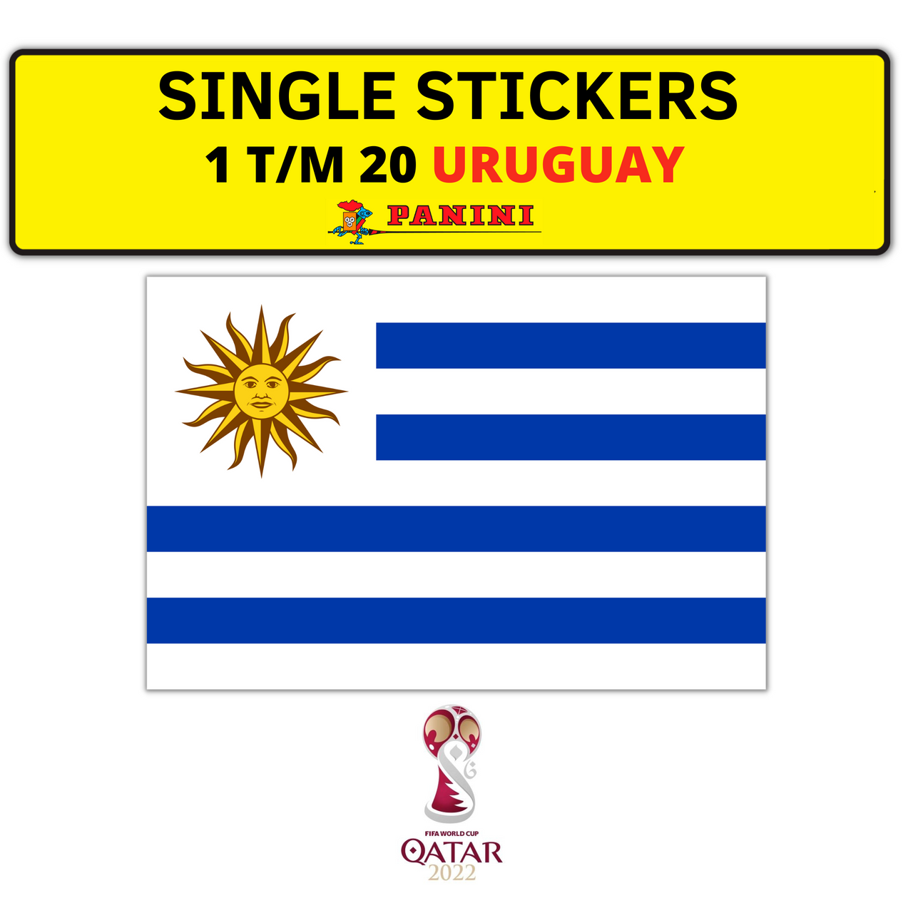 PANINI FIFIA WORLD CUP QATAR 2022 STICKERS URUGUAY